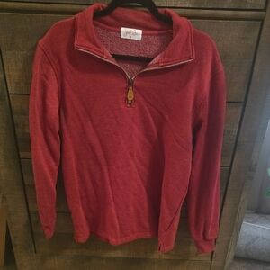 Cozy Red Half-Zip Sweatshirt